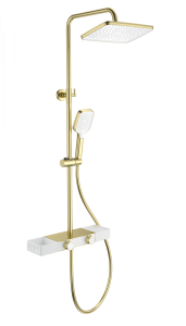 Душевая стойка Wonzon & Woghand WW-B3552-BG с термостатом, золото