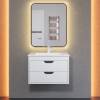Тумба с раковиной Uperwood Modul подвесная, матовая, белая, графит, 65 см фото 10