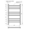 Полотенцесушитель электрический Point Веста PN70758B черный 50х80 фото 3
