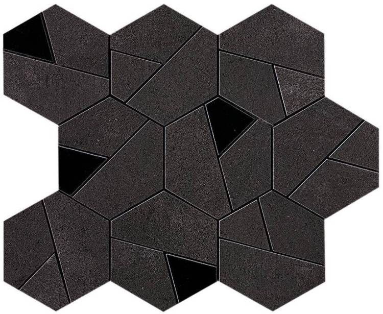 Мозаика Atlas Concorde Boost AN7B Tarmac Mosaico Hex Black 25x28.5