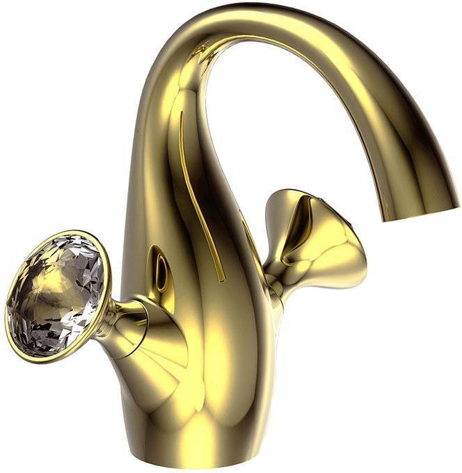 Смеситель для раковины Bravat Swan F14287G-ENG золото