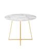Стол обеденный Stool Group Дакота FDC8004 wh/gld DUAL белый мрамор ножки золото 100x100x76 фото 2