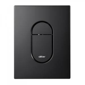 Кнопка смыва Abber AC0124MB пневматическая, черная матовая