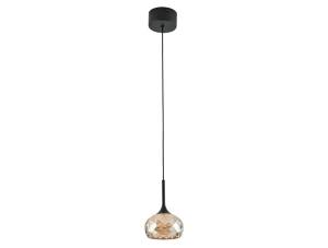 Подвесной хрустальный светодиодный светильник Newport Зара 7241/S mat.black amber