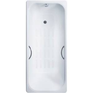 Чугунная ванна Delice Aurora DLR230605R-AS 170x70, с антискользящим покрытием, с отверстиями под ручки, без ножек