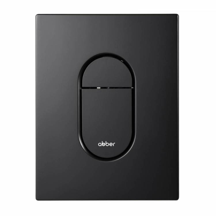 Кнопка смыва Abber AC0124MB пневматическая, черная матовая