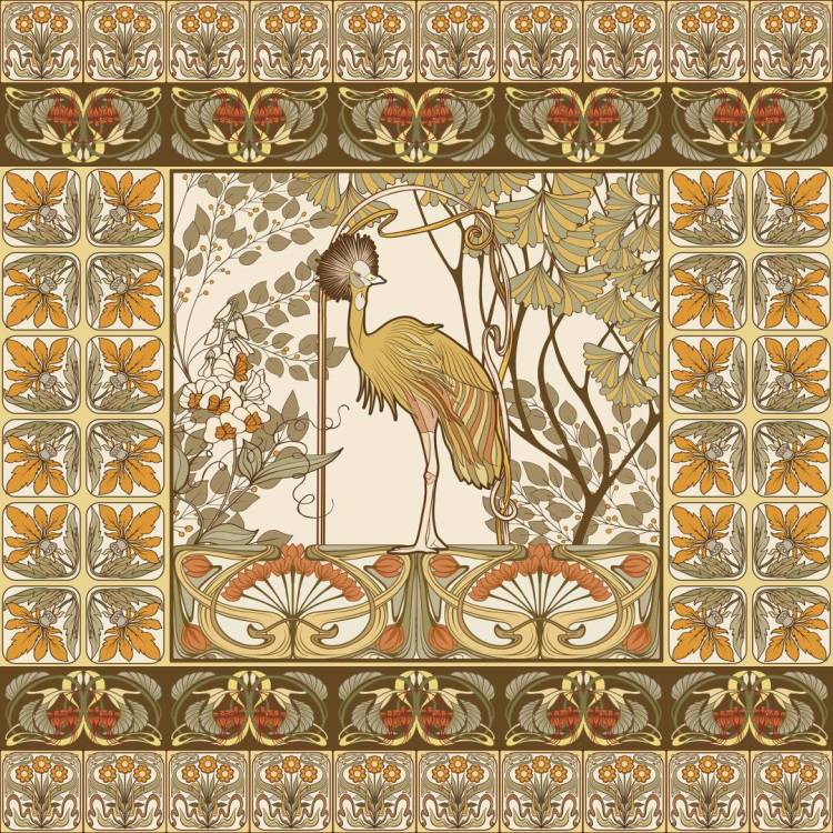 Бесшовные Eco обои Ortograf Arabesque 33456 Peacock Шелк OE-H