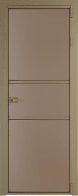 Межкомнатная дверь Profil Doors 2 AX цвет профиля Шампань, стекло безопасное 6 мм монохром капучино 800x2000
