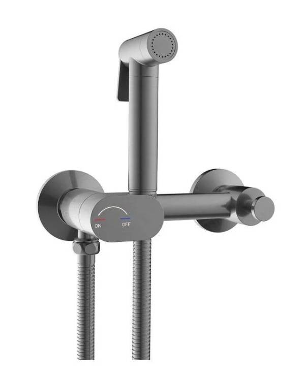 Гигиенический душ RGW Shower Panels SP-216Gr 581408216-11 серый brush, со смесителем