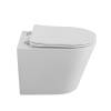 Унитаз подвесной BelBagno Flay-R BB053CHR/SC безободковый, с сиденьем микролифт, белый фото 5