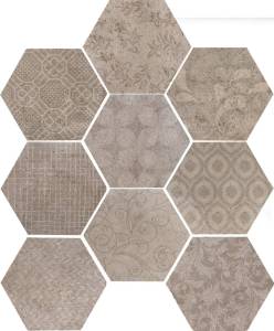 Керамогранит Serenissima CIR Riabita il Cotto RIABITA ESAGONA FABRIC NATURAL 24x27.7