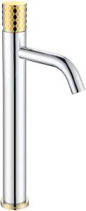 Смеситель для раковины Boheme Stick 122-CRG Chrome Diamond Gold