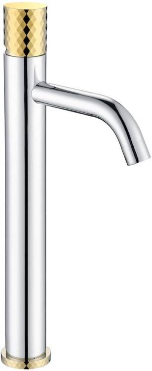 Смеситель для раковины Boheme Stick 122-CRG Chrome Diamond Gold