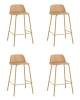 Набор из 4 полубарных стульев Stool Group Mist 8063T 65 yellow Y06 X4 желтый