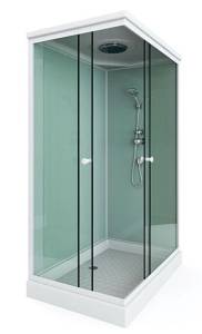 Душевая кабина Arcus Style S-48 80x120x210, двери - матовые фактурные, задние стекла - белые матовые