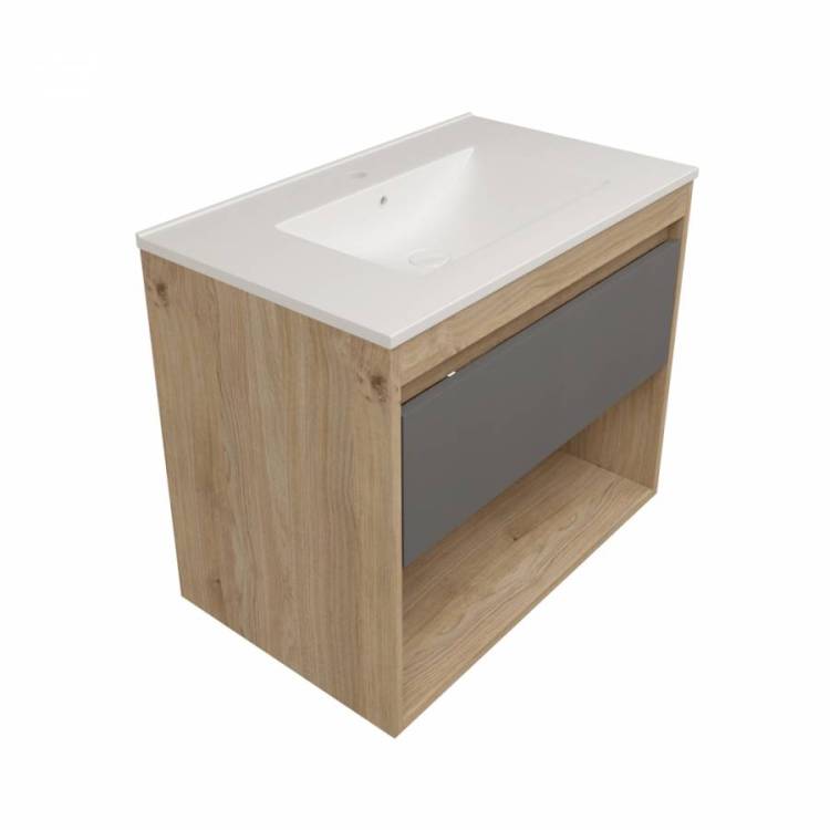 Фасад для тумбы Watersense Milana W00960 графит, 75 см