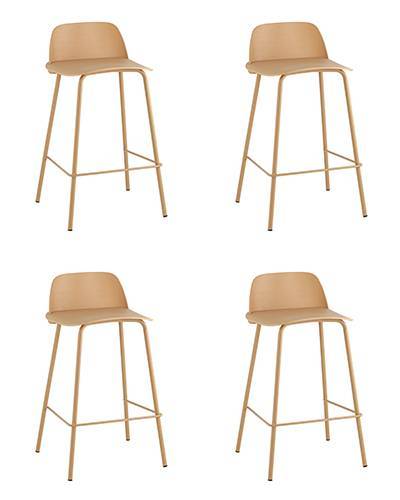 Набор из 4 полубарных стульев Stool Group Mist 8063T 65 yellow Y06 X4 желтый