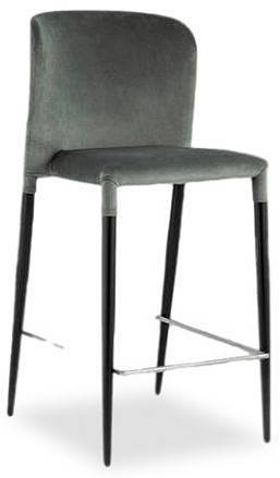 Стул барный Stool Group Лори vd-lori-plb-b26 велюр серый