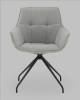 Кресло Stool Group Кимберли AV 344 W990/K08-K20PM-9005 серый, рогожка, замша, вращающееся фото 3