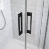 Душевой уголок Radaway Idea KDJ 140х75 см левый, стекло прозрачное, профиль черный фото 3