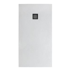 Поддон для душа BelBagno Uno TRAY-MR-UNO-AH-180/80-35-W-NO с сифоном и чёрной матовой декоративной накладкой, 180x80