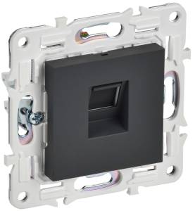 Розетка компьютерная RJ45 IEK Skandy SK-K10-2-K53 графит