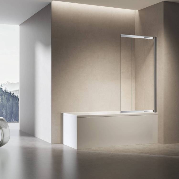 Шторка на ванну Vincea VSB-6E900CL-R профиль хром, стекло прозрачное, 90x140