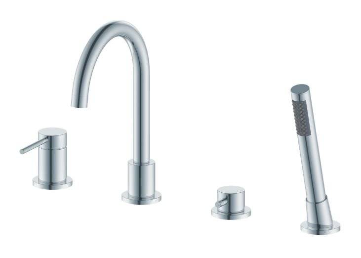 Смеситель на борт ванны Oliveeka Y OL-669017-CR хром