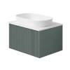 Тумба с раковиной La Fenice Terra Grigio NFNC-01-TER-G-60-3-M-GG серо-зеленая матовая, 60 см