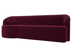 Прямой диван Лига Диванов Лига-027 119552L бордовый, левый угол