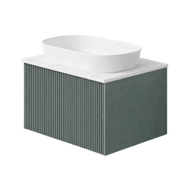 Тумба с раковиной La Fenice Terra Grigio NFNC-01-TER-G-60-3-M-GG серо-зеленая матовая, 60 см