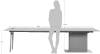 Стол Bradex Home Lungo FR 0583 белый 60(300)x90x75 фото 3