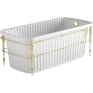 Ванна из искусственного камня Migliore Olivia 24377 174x80 золотой каркас