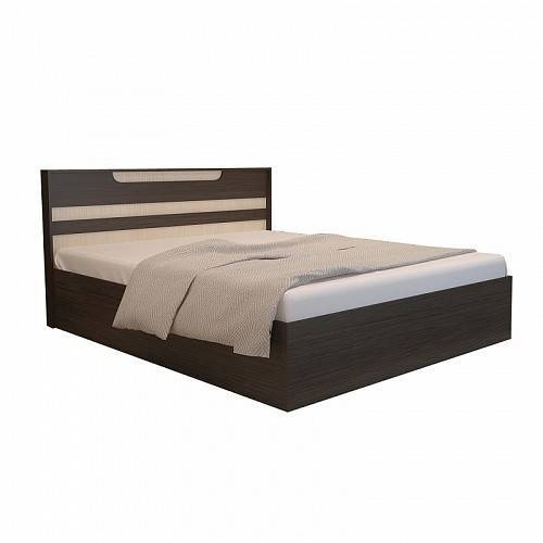 Кровать Горизонт Юнона Н1447002 140x200, с подъемным механизмом, венге, дуб молочный