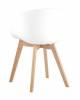 Кресло Stool Group Libra 8320F WHITE+LIGHT GREY деревян. ножки фото 4