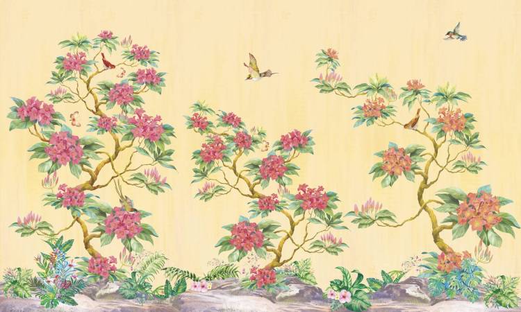 Бесшовные Eco обои Ortograf Flora 31111 Lana jasmine Жемчуг ОЕ-Р3
