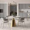 Набор из 2 стульев Bradex Home Turin FR 0557P синий с золотыми ножками фото 2