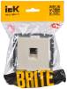 Розетка компьютерная RJ45 IEK Brite BR-K10-1-K10 бежевый фото 8