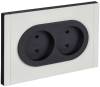Розетка 2-местная с защитными шторками IEK Forte&Piano FP-R23-10-1-M-K01 белый