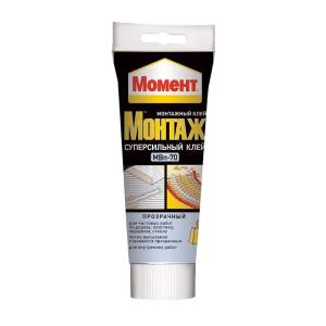 Момент Монтаж MBп-70 Монтажный Суперсильный, прозрачный клей