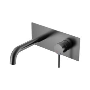 Смеситель для раковины Berges Wasserhaus Ventas R 76015 встраиваемый, раздельный, оружейная сталь Смеситель для раковины Berges Wasserhaus Ventas R 76015 встраиваемый, раздельный, оружейная сталь