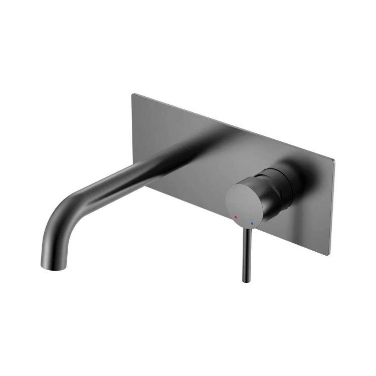 Смеситель для раковины Berges Wasserhaus Ventas R 76015 встраиваемый, раздельный, оружейная сталь