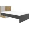Кровать 120х200 НК-Мебель Kubo 71705621 Дуб Артизан/Чёрный матовый/Холодный Серый 100x130x217