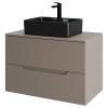 Тумба с раковиной Orange Line Li-80TuLMDF+B01-475MB латте матовый, 80.5 см