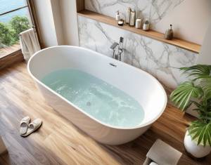 Акриловая ванна Cerutti Spa Mimi CT10503 белая, 170x80