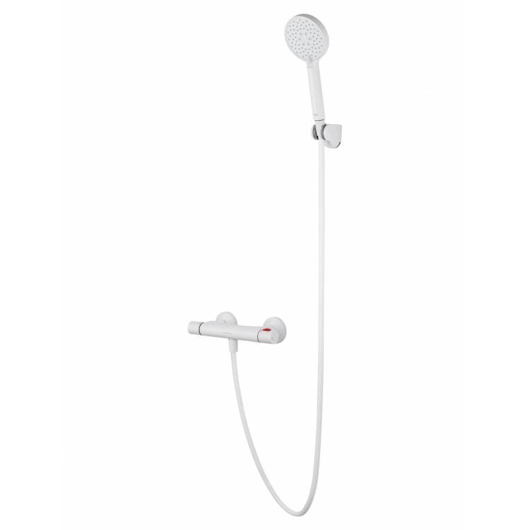 Смеситель для душа Wonzon & Woghand WW-B2005-A-MW термостатический, белый матовый