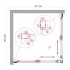 Душевой уголок BelBagno LUCE-A-2-100-C-Cr профиль хром, стекло прозрачное, 100x100x195 фото 2