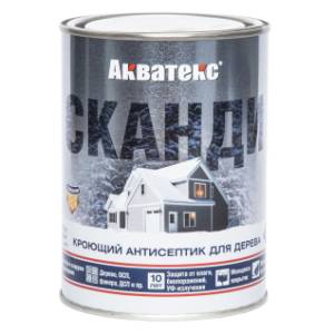Антисептик для древесины кроющий акриловый Акватекс Сканди полуматовый, база C 0.75 л