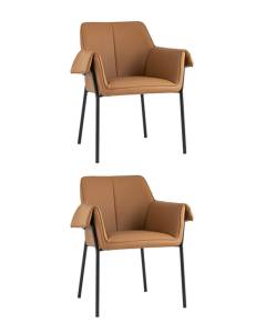 Набор из 2 кресел Stool Group Бесс FDC9469 Brown 270 -28 Х2 коричневый
