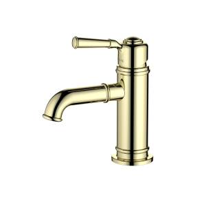 Смеситель для раковины Aquatek Классик AQ1510PG без донного клапана, полированное золото